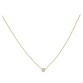 Diamond Gold Bezel Necklace