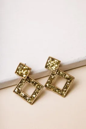 Diamond High Earrings in Gold