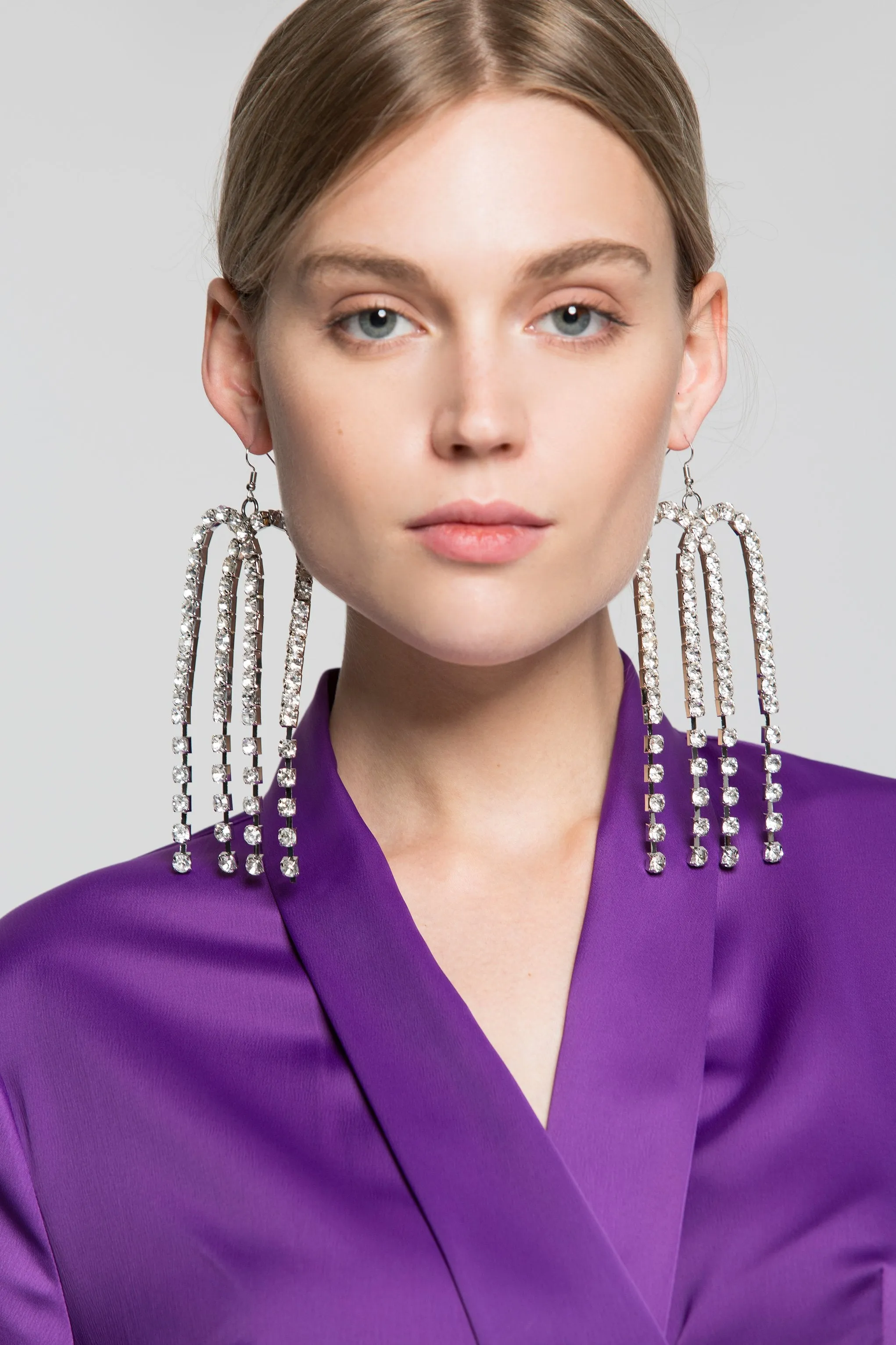 Diamond Long Drop Earrings