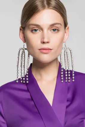 Diamond Long Drop Earrings