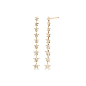 DIAMOND STAR DROP EARRINGS