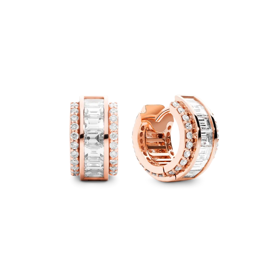 DNA DIAMOND EARRINGS IN 18CT ROSE GOLD