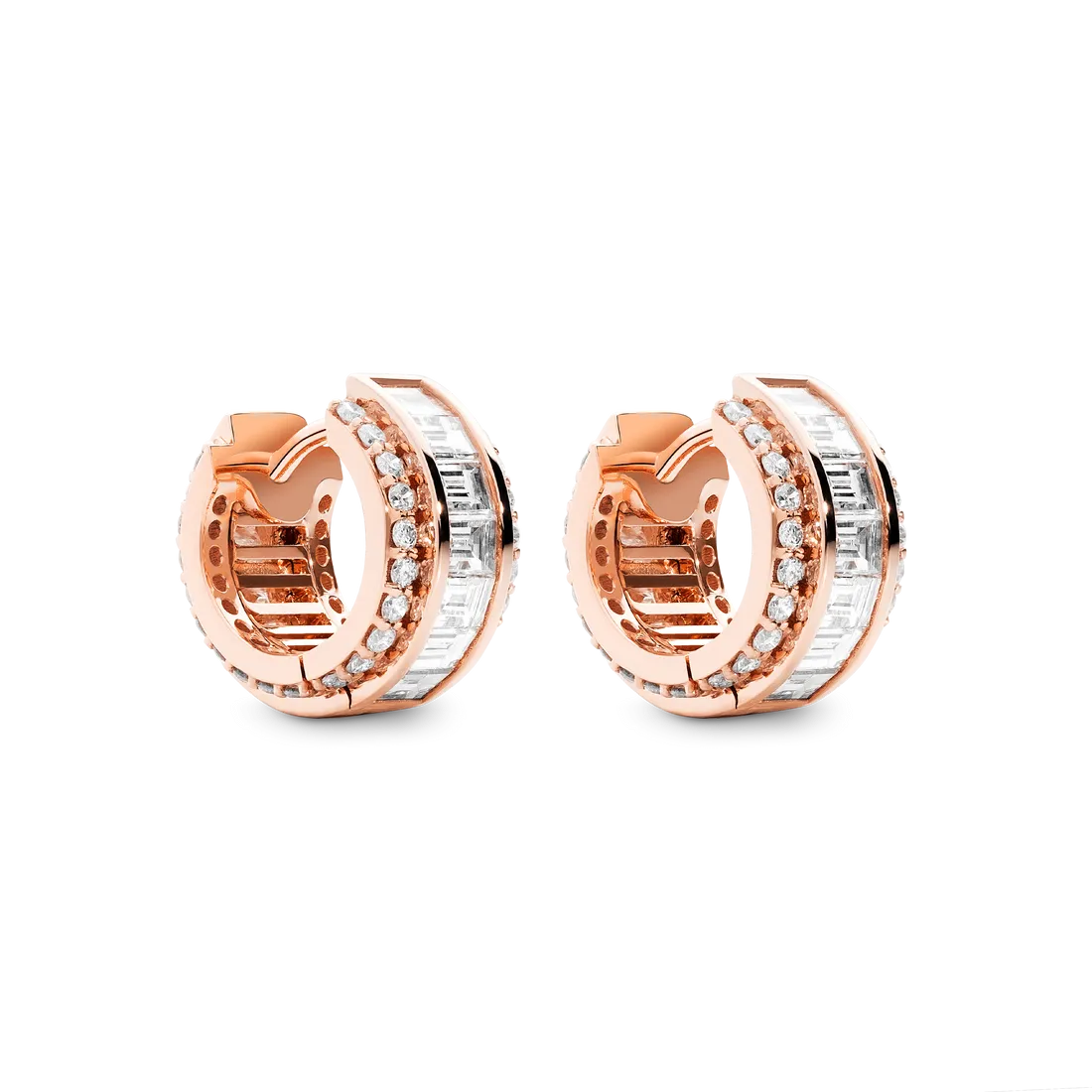 DNA DIAMOND EARRINGS IN 18CT ROSE GOLD