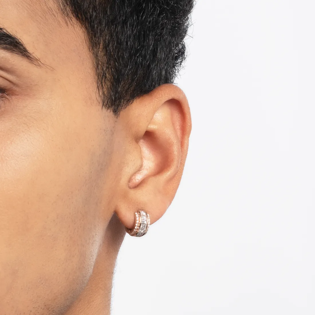 DNA DIAMOND EARRINGS IN 18CT ROSE GOLD