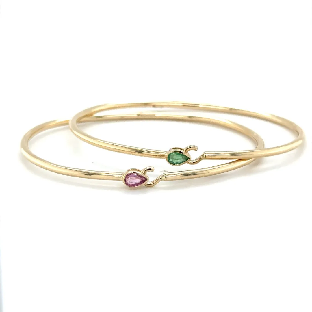 Emerald Flexible Hook Bangle
