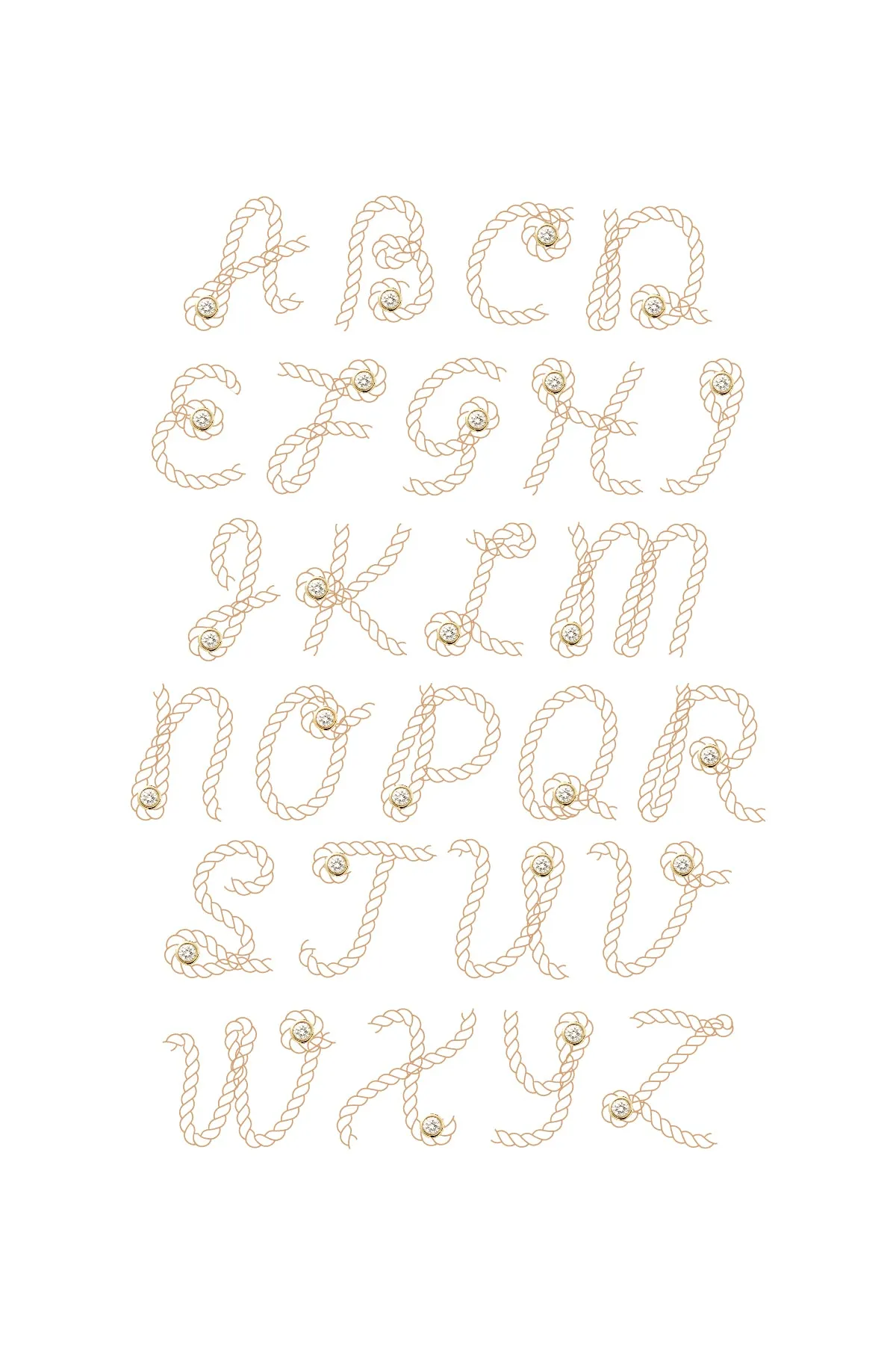 Enamel Letter Streamer Necklace