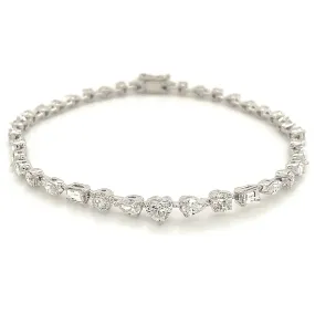 Fancy Cut Diamond Tennis Bracelet