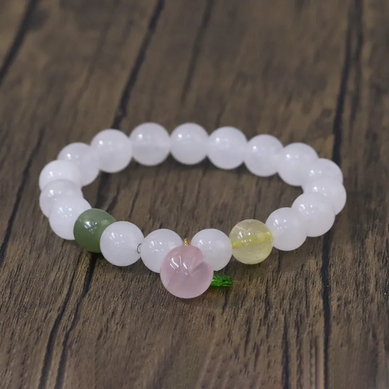 Fortune's Favor Sterling Silver Bracelet with Blue Jade Hair Crystal