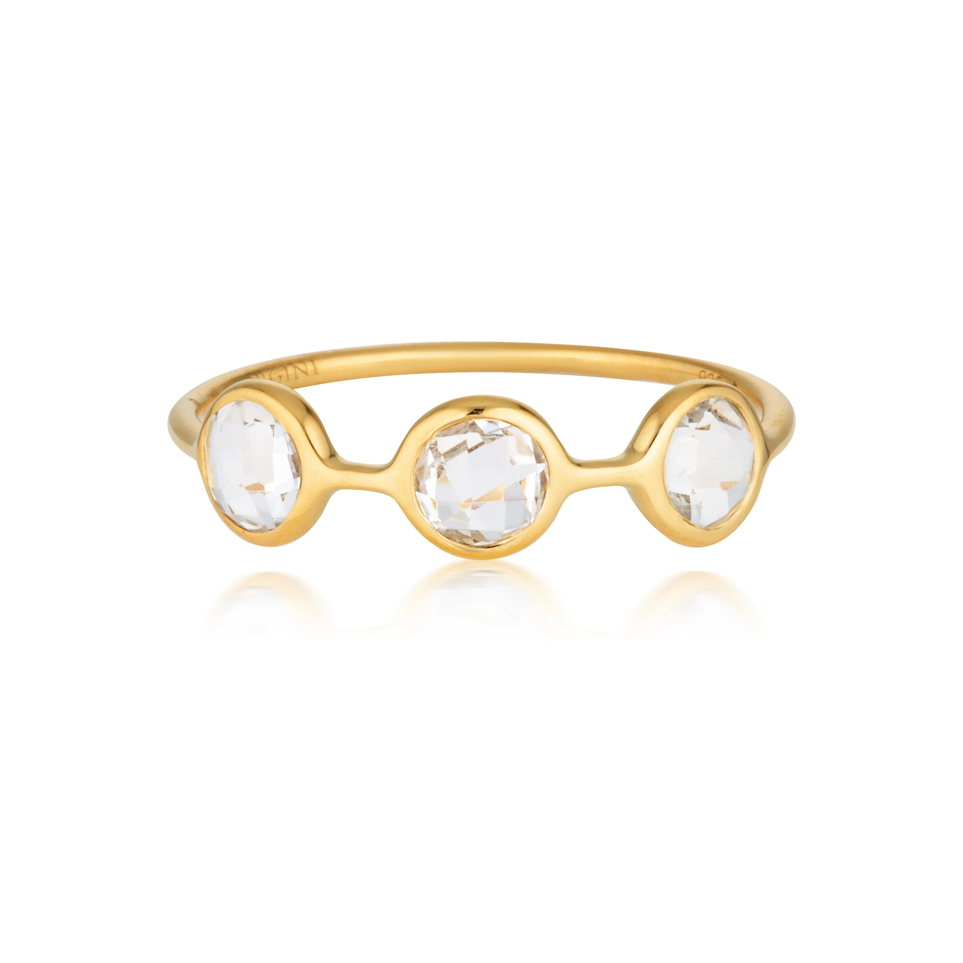 Georgini - Kiklo Yellow Gold White Topaz Ring