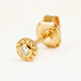 Gold Golden Light Diamond Stud Earring
