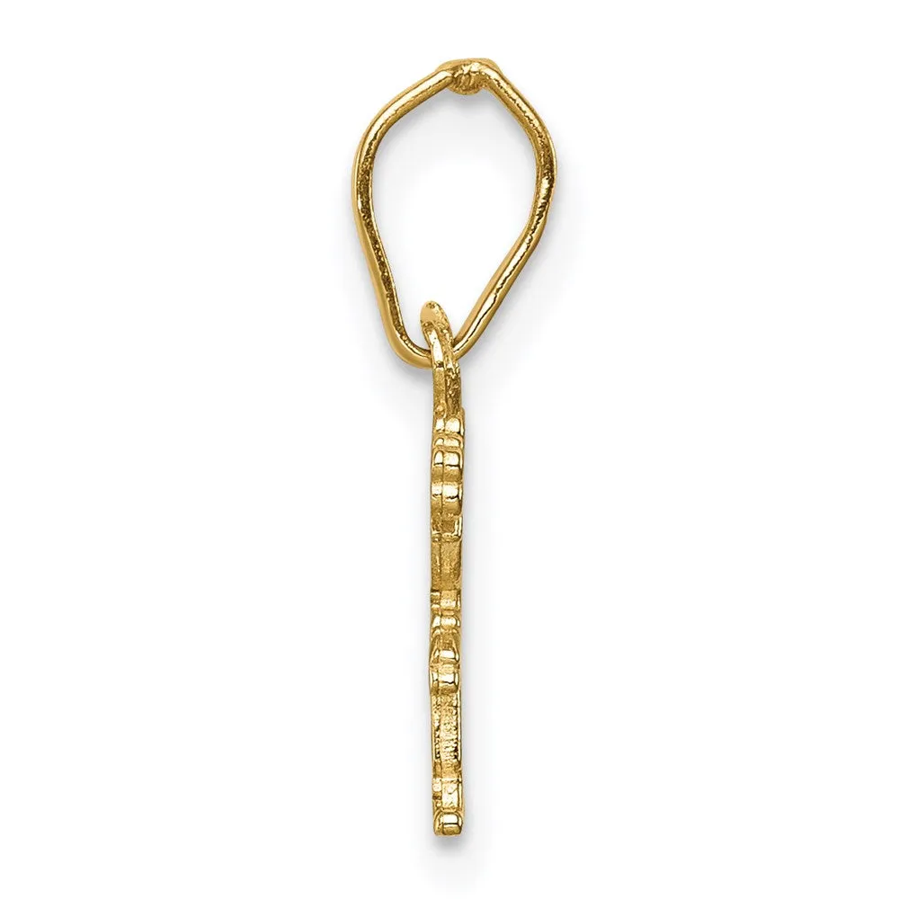 Gold Polished Little Girl Pendant Necklace - Model K5807