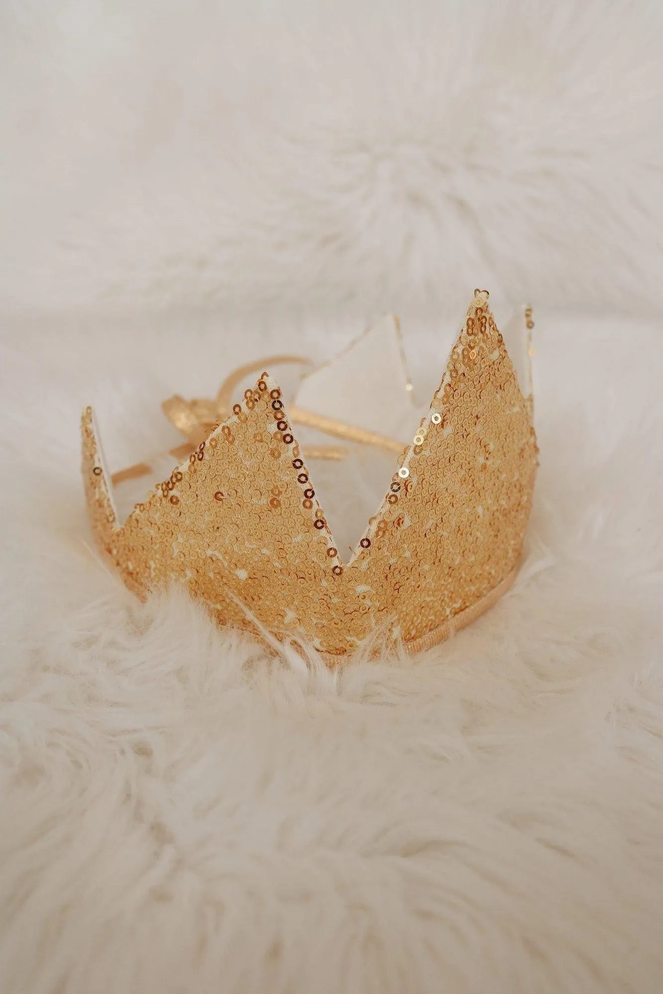 Gold Sequins Crown And Wand Magic Set