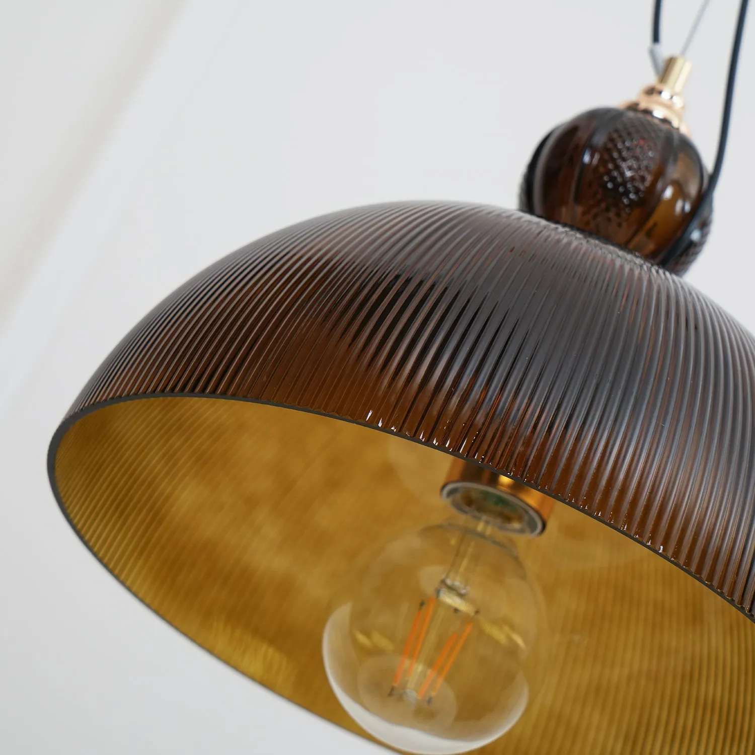Green Glass Bowl Pendant Lamp