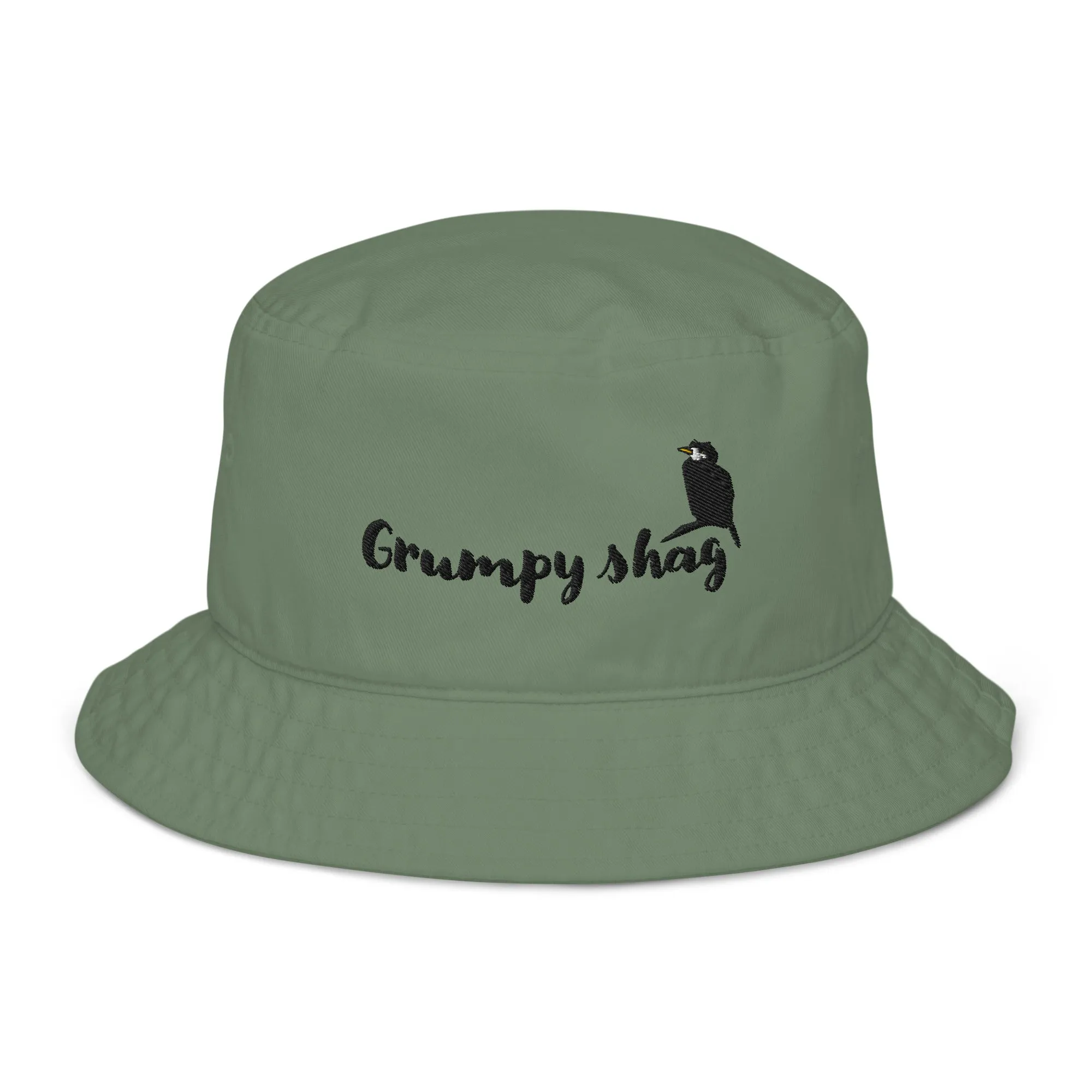 Grumpy shag Organic bucket hat