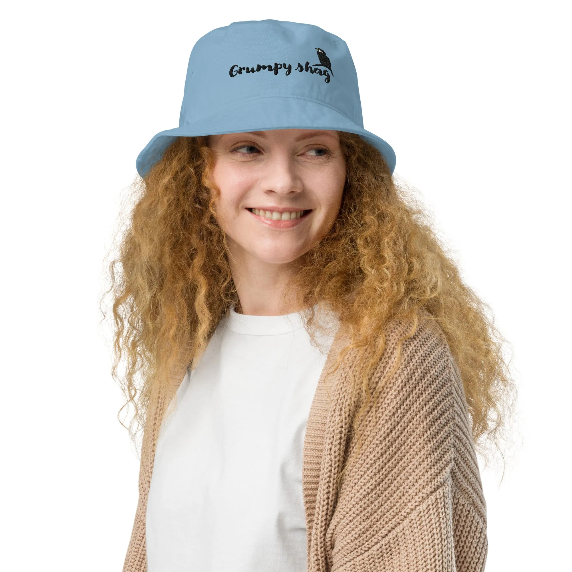 Grumpy shag Organic bucket hat