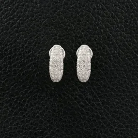 Half Dome Diamond Earrings