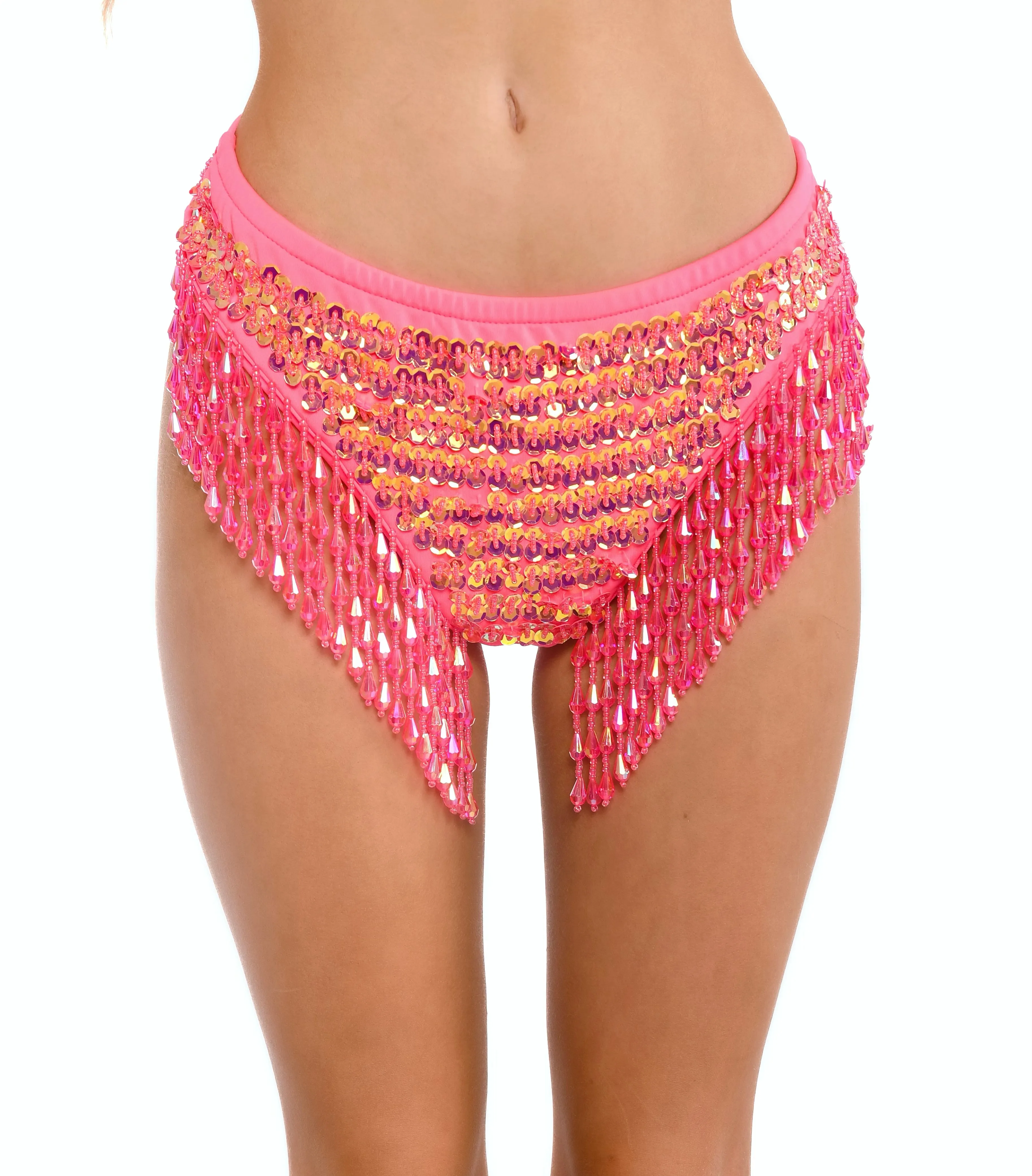 Hand Stitched Sequin Set- Coral