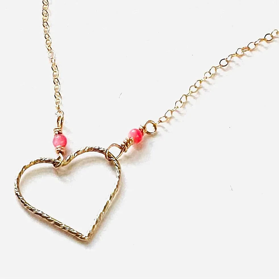 Heart Necklace, Gold Filled Necklace