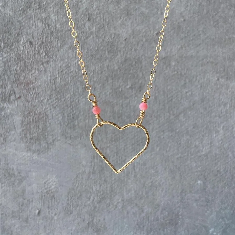 Heart Necklace, Gold Filled Necklace