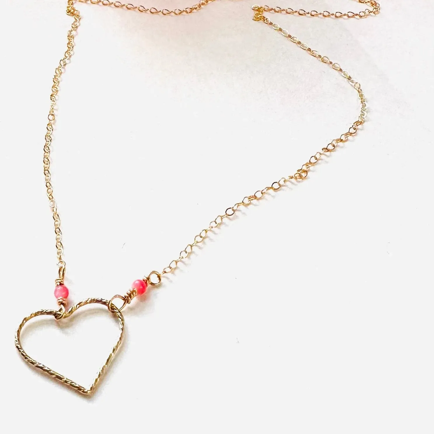 Heart Necklace, Gold Filled Necklace