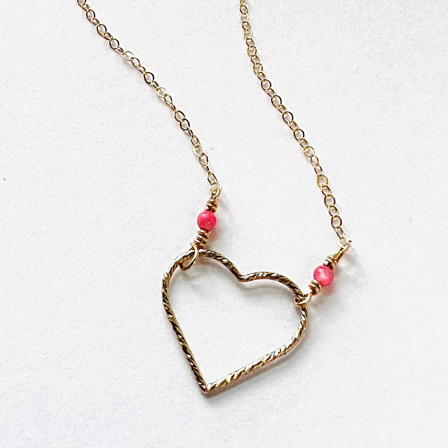 Heart Necklace, Gold Filled Necklace