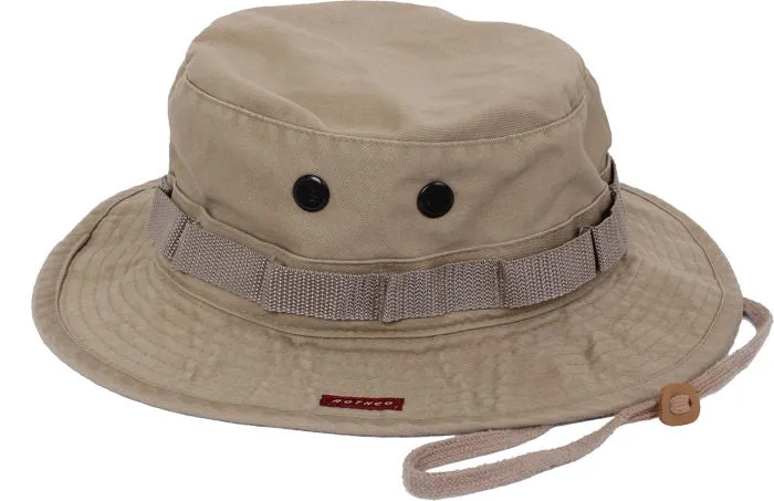Heavy Duty Poly Cotton Thick Boonie Fishing Jungle Hat With Wide Brim