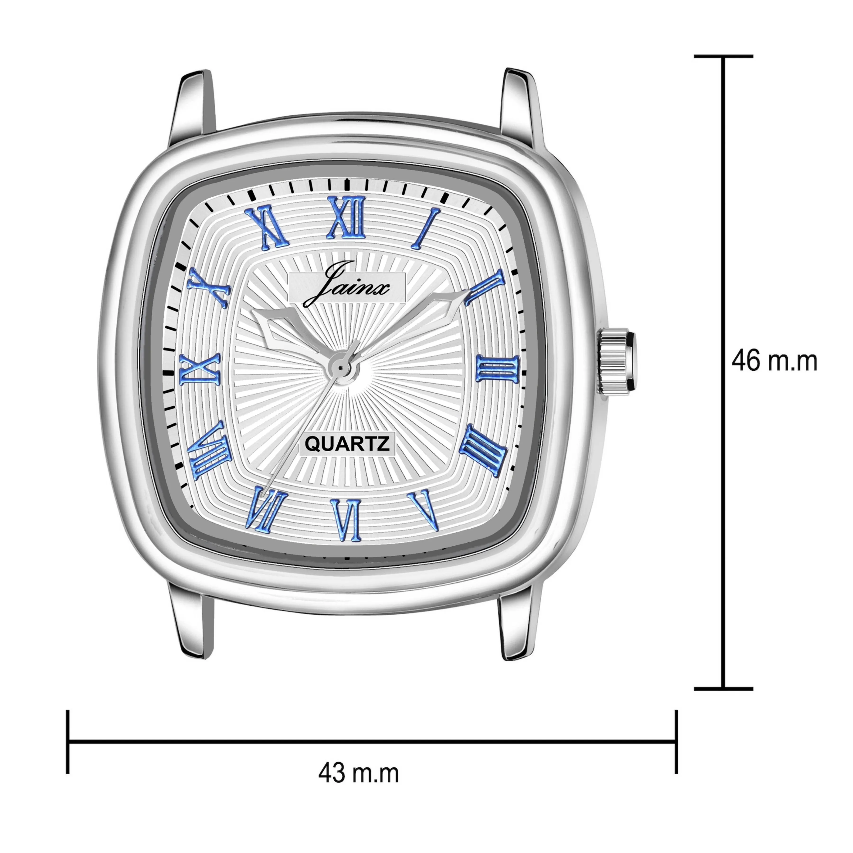 Jainx Silver Dial Steel Chain Analog Wrist Watch for Men - JM7159