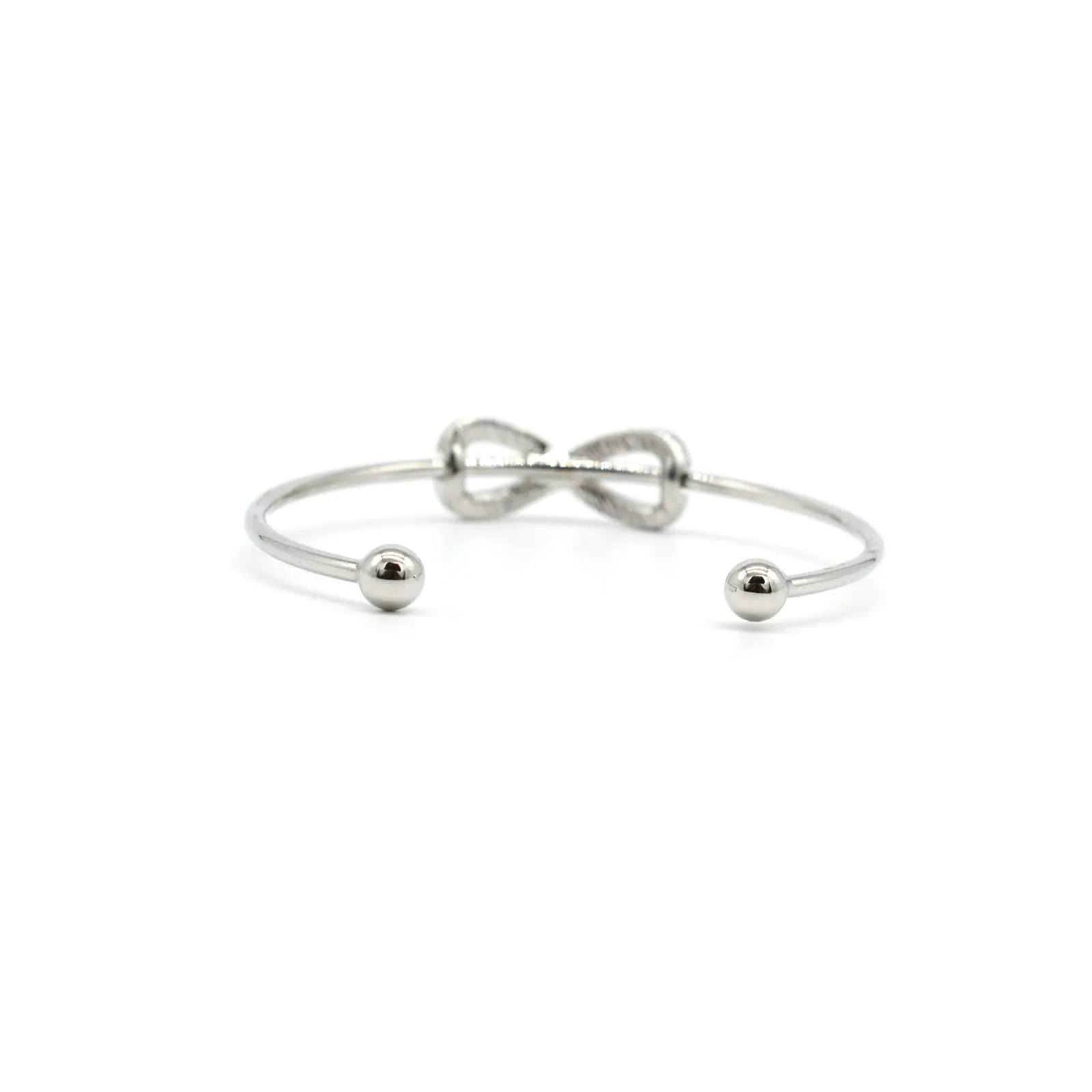 Joker & Witch Infinity Open Cuff Silver Bracelet for Women