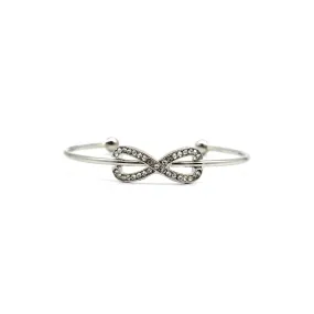Joker & Witch Infinity Open Cuff Silver Bracelet for Women