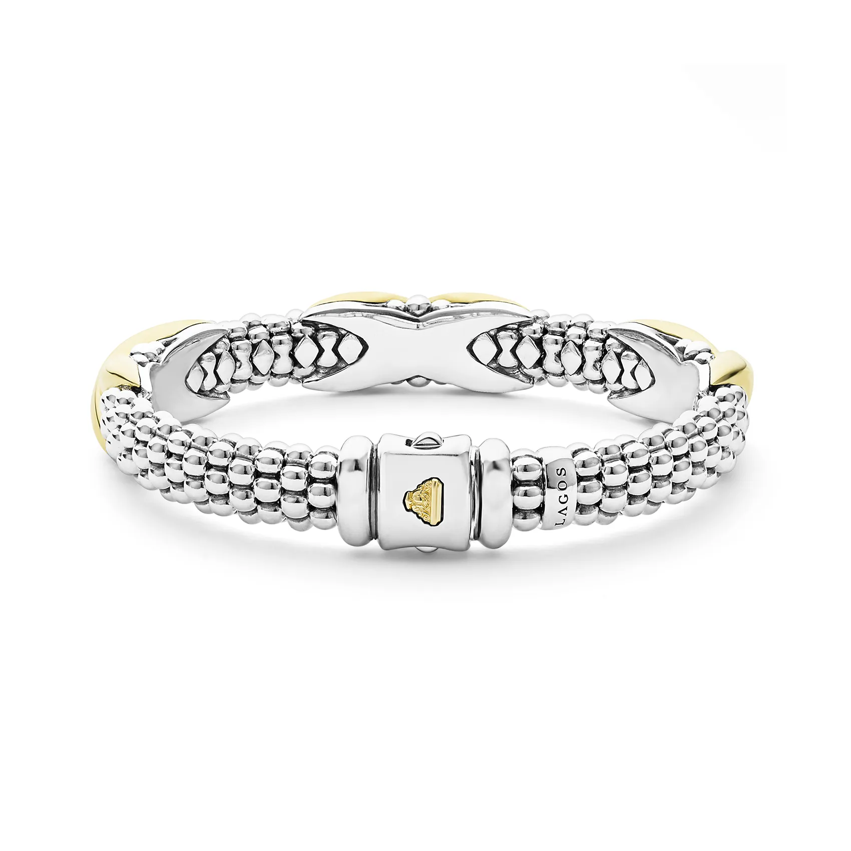LAGOS Embrace Three Station X Caviar Bracelet, 9mm