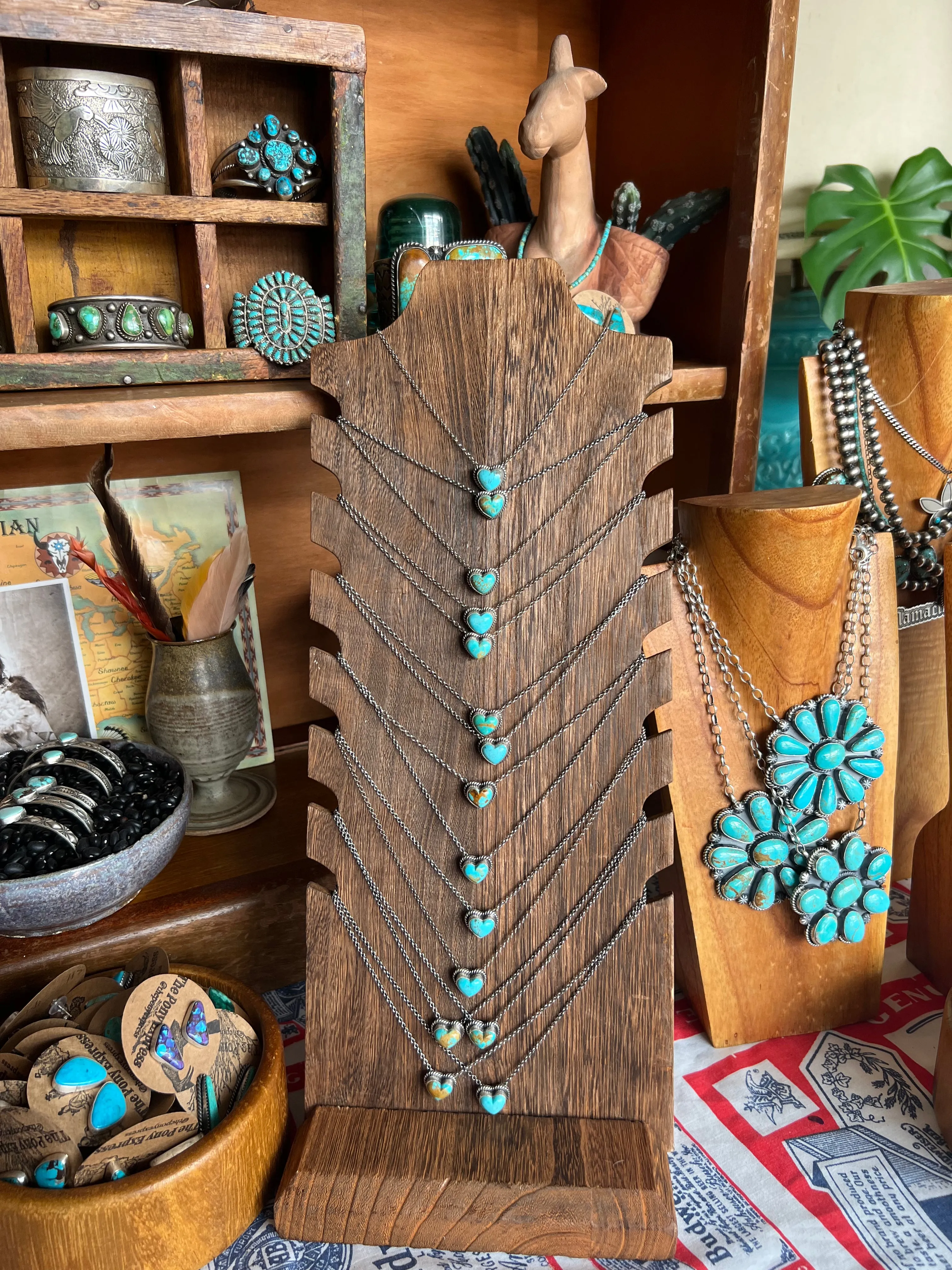 Large Turquoise Cluster Necklace