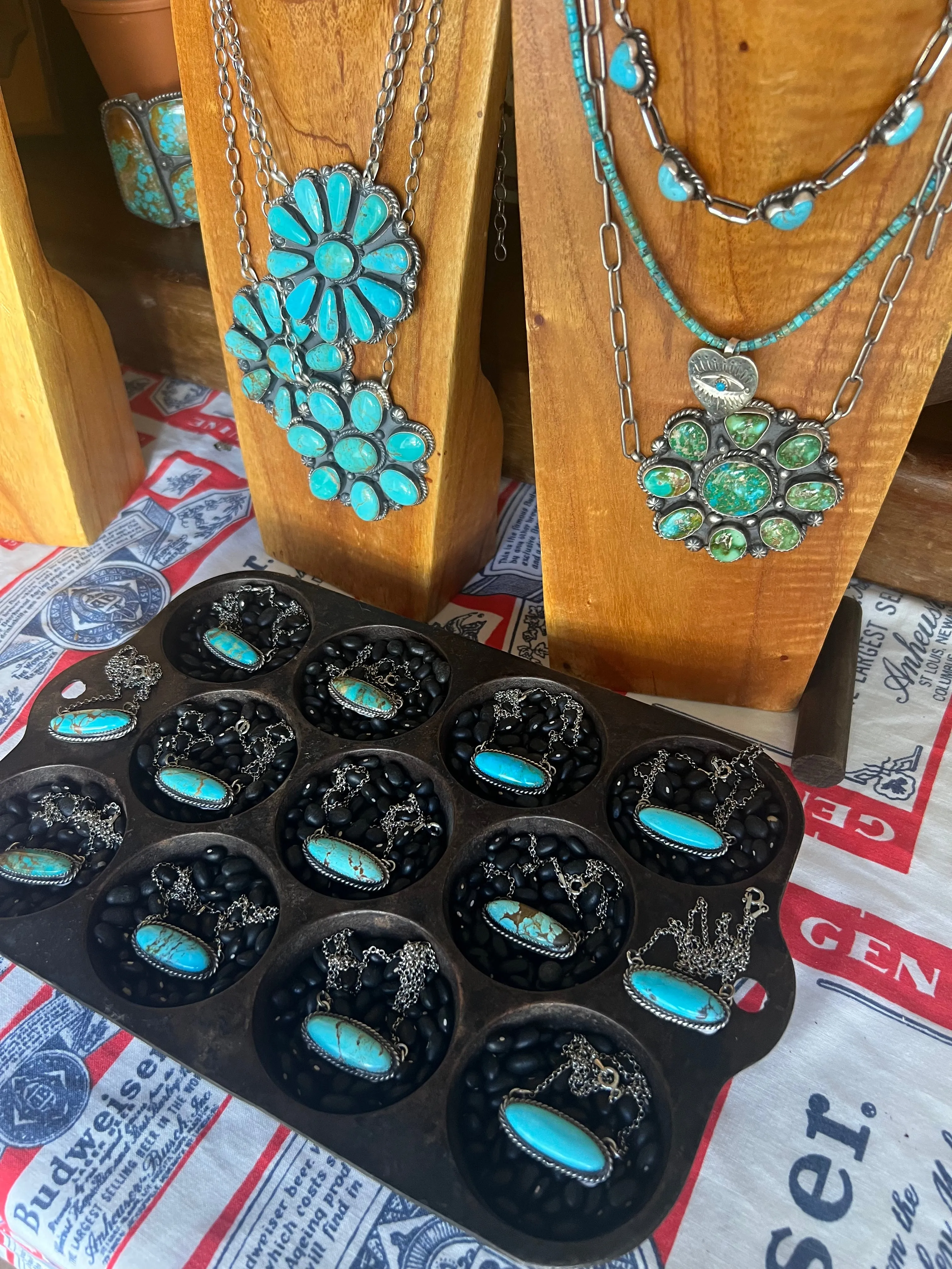 Large Turquoise Cluster Necklace