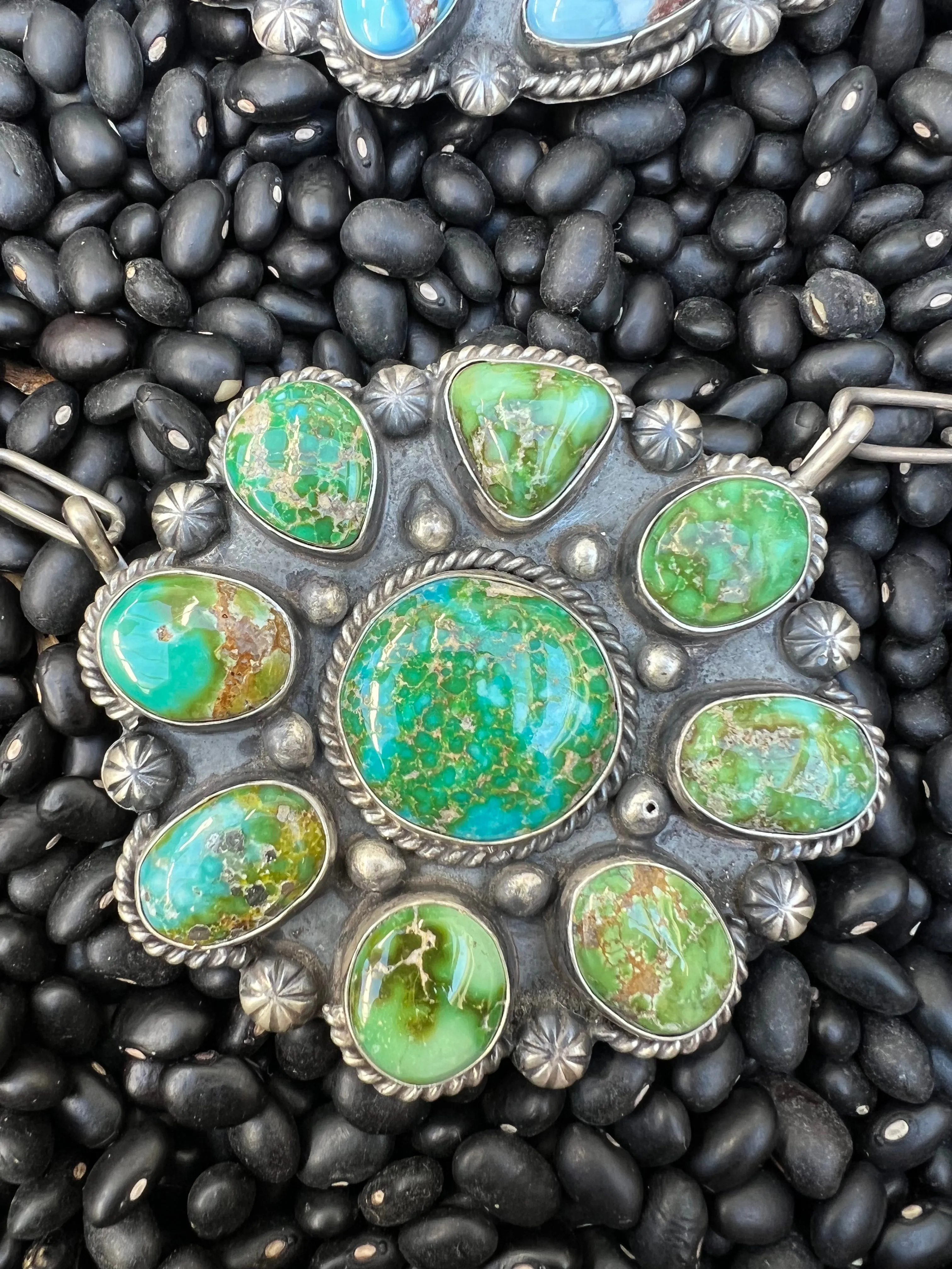 Large Turquoise Cluster Necklace