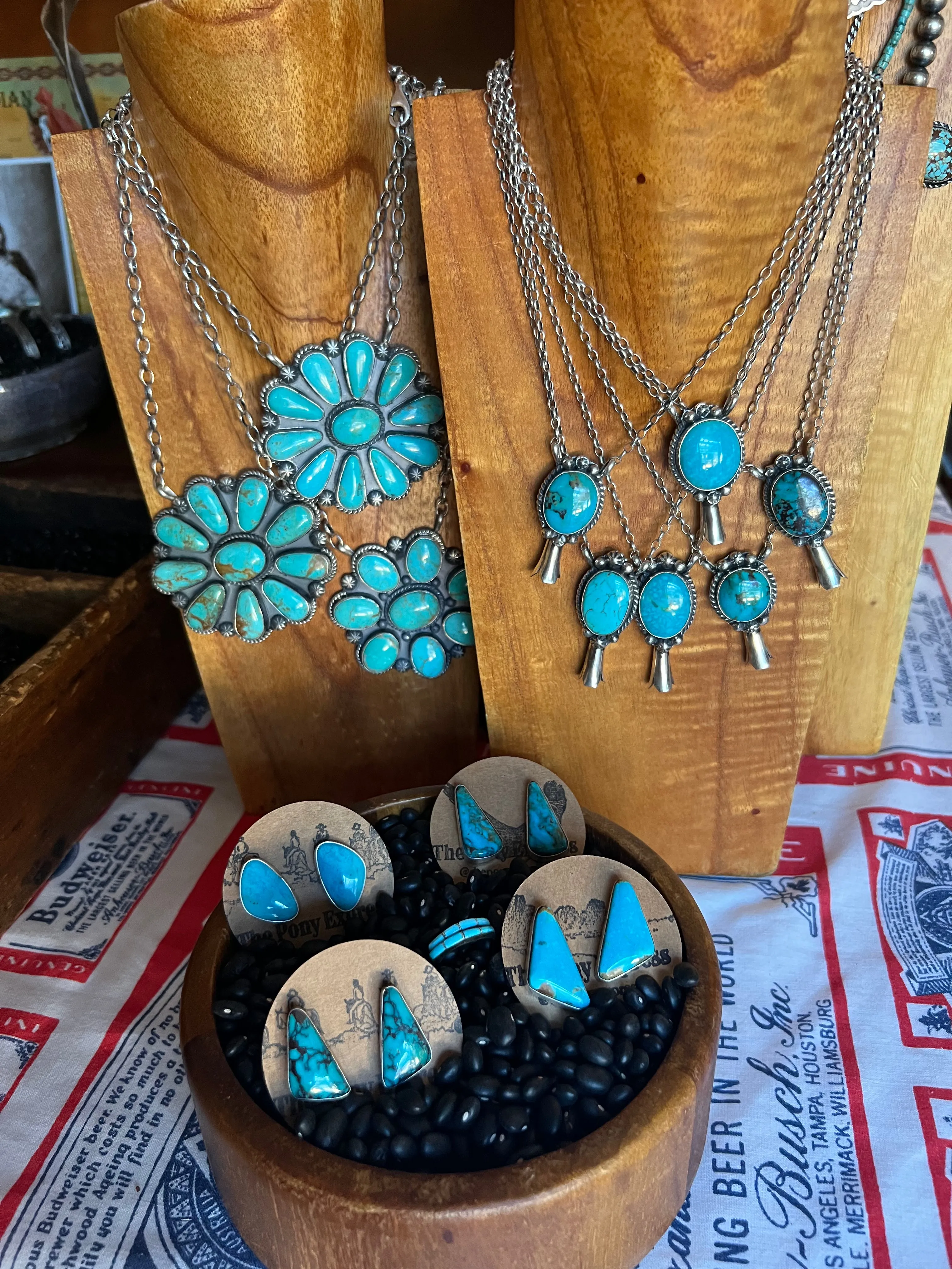 Large Turquoise Cluster Necklace