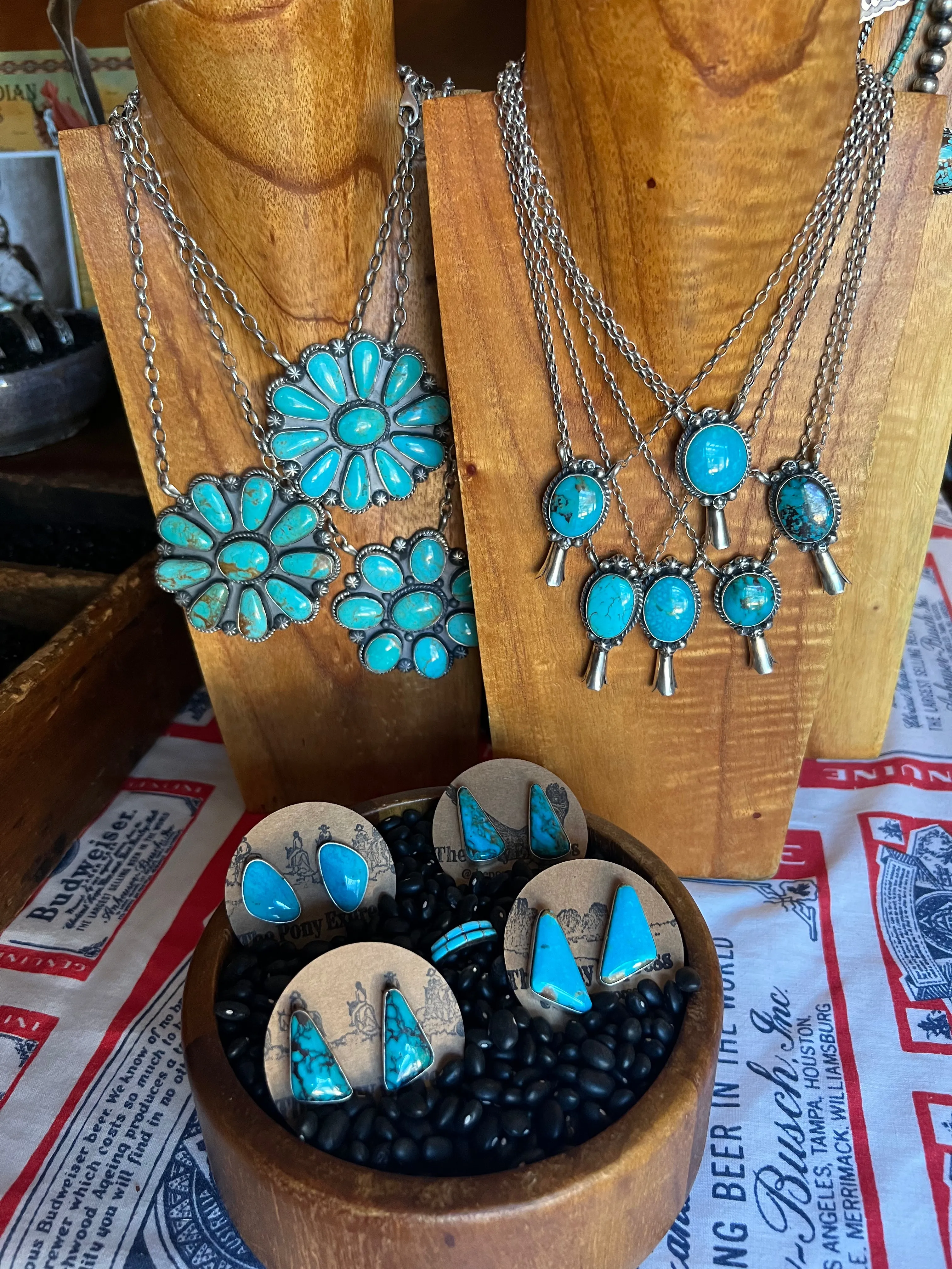 Large Turquoise Cluster Necklace