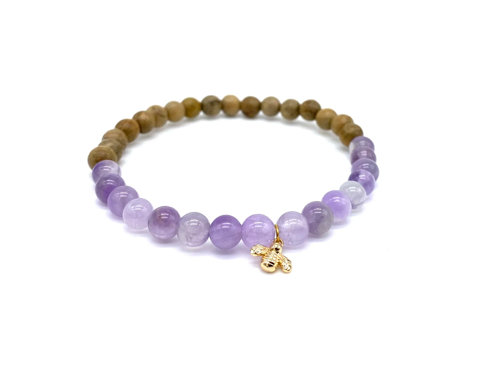 Lavender Jade Bee Diffuser Bracelet