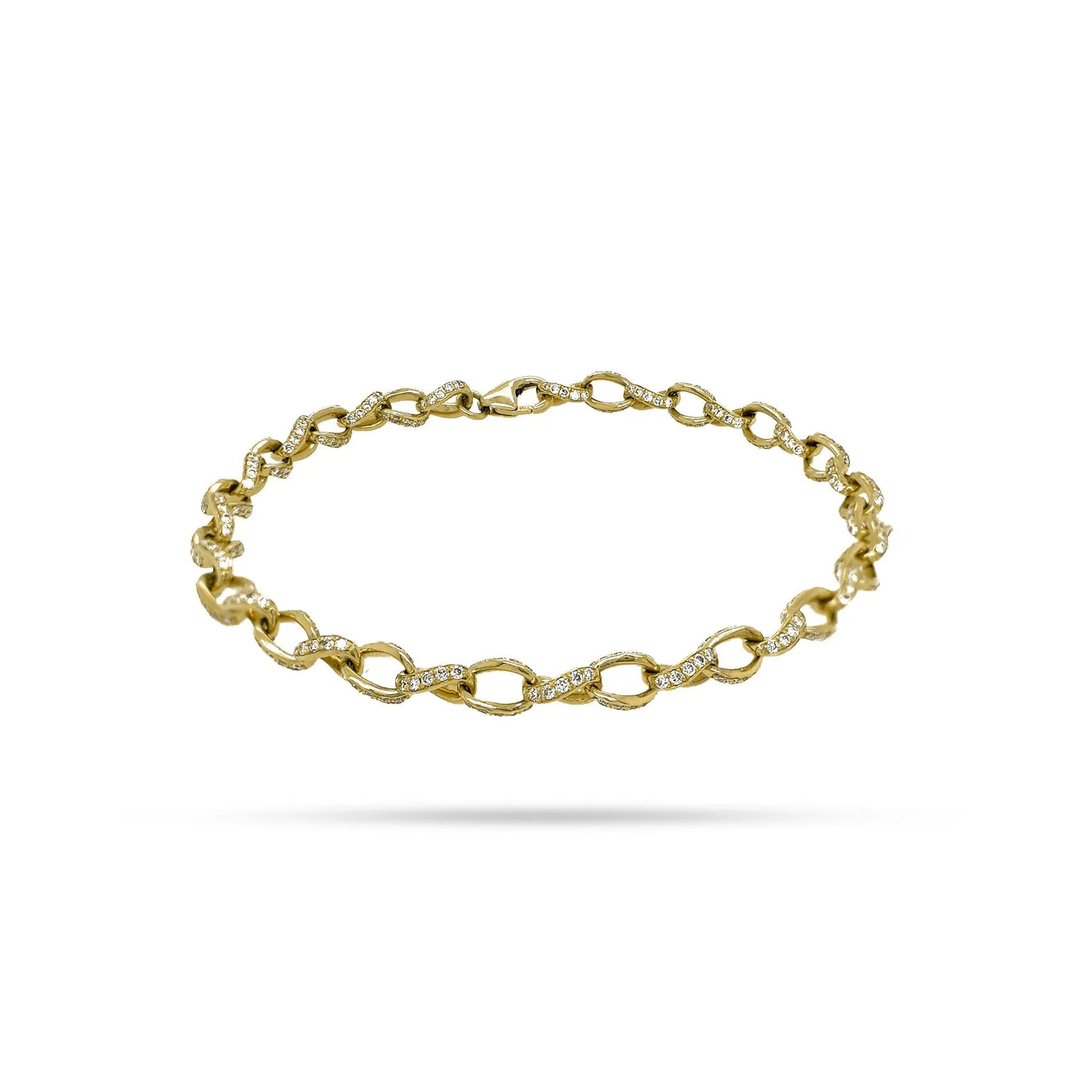Link Round Diamond Bracelet