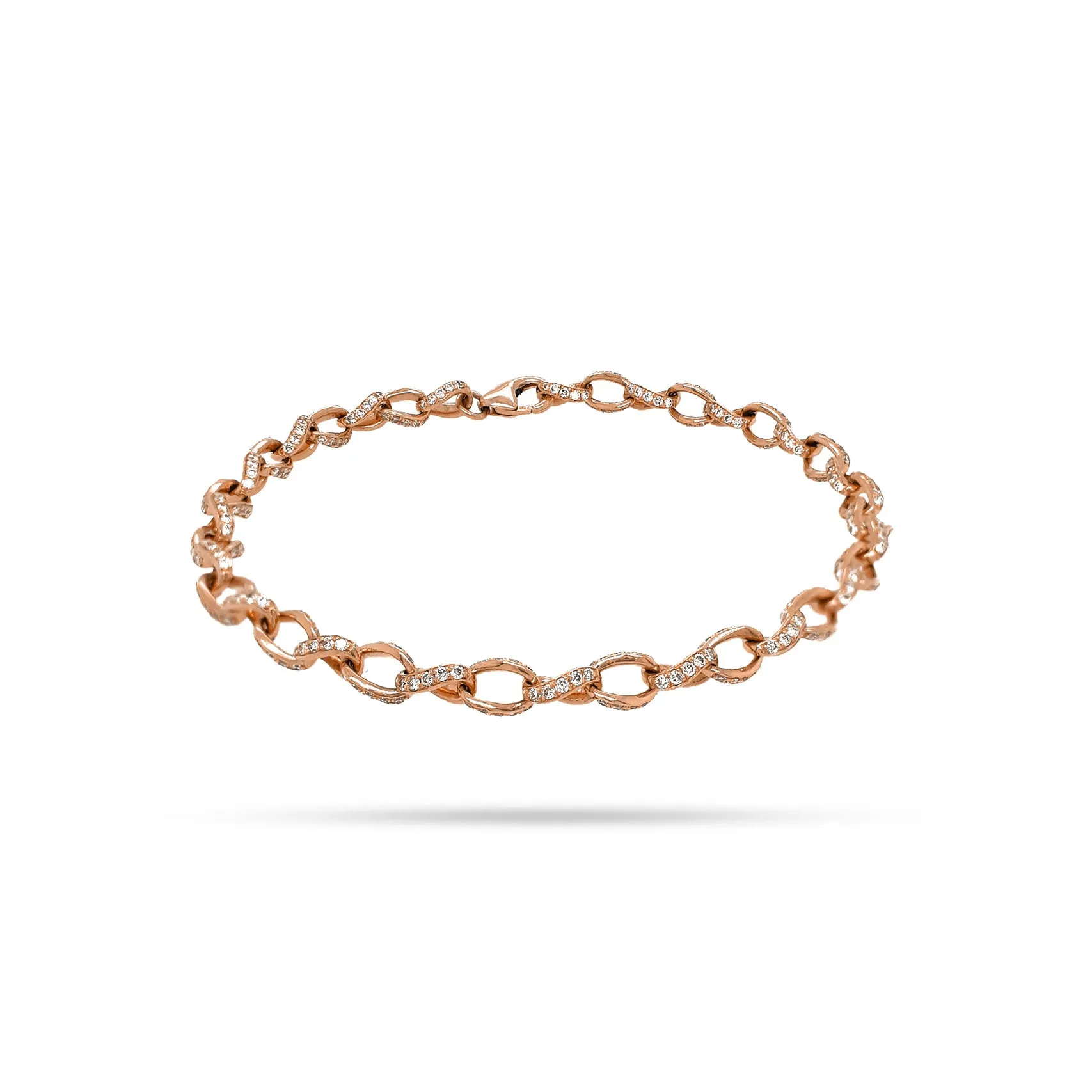Link Round Diamond Bracelet