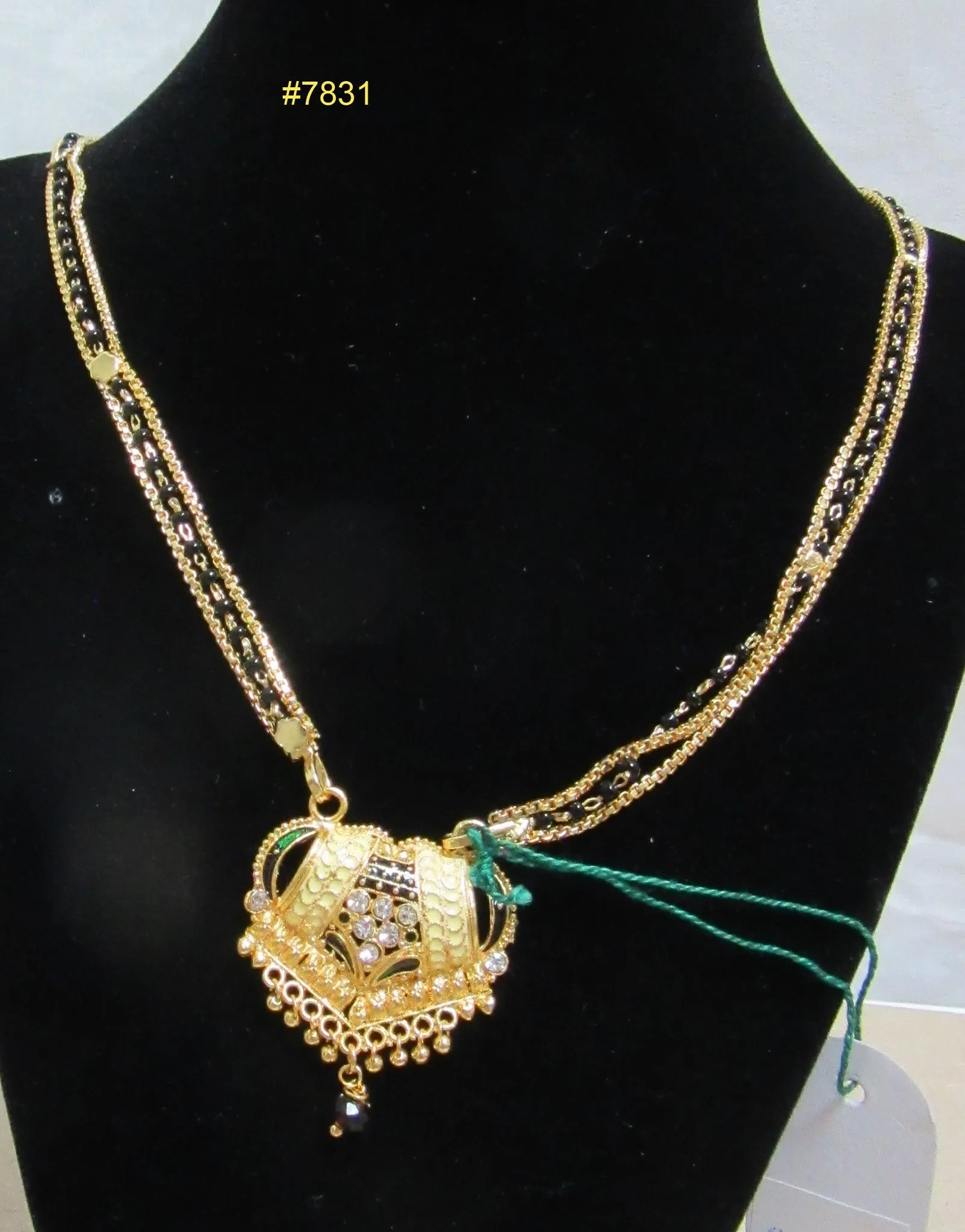 Mangal Sutra 7832  Indian Meenakari Mangalsutra Necklace Shieno Sarees