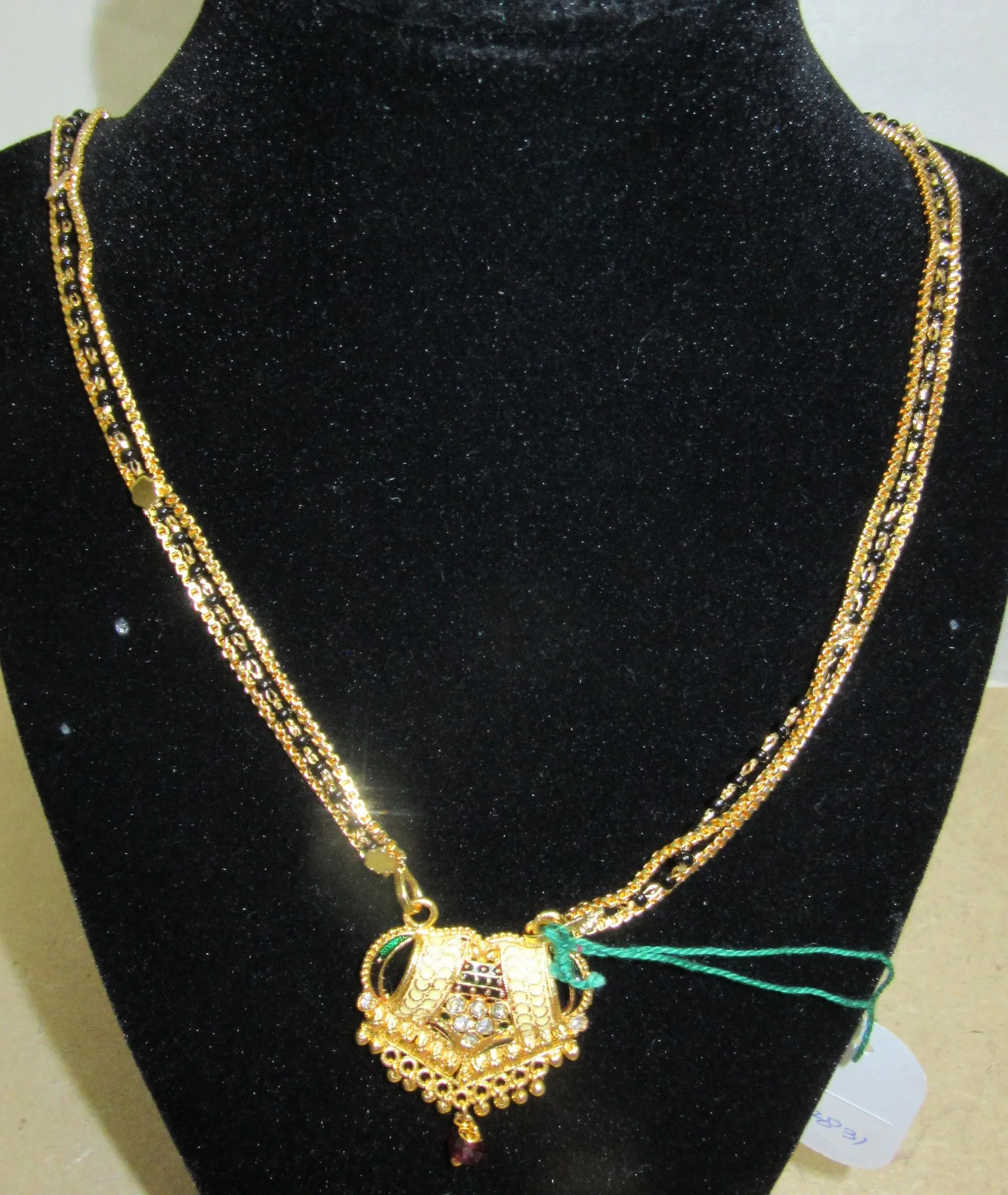 Mangal Sutra 7832  Indian Meenakari Mangalsutra Necklace Shieno Sarees