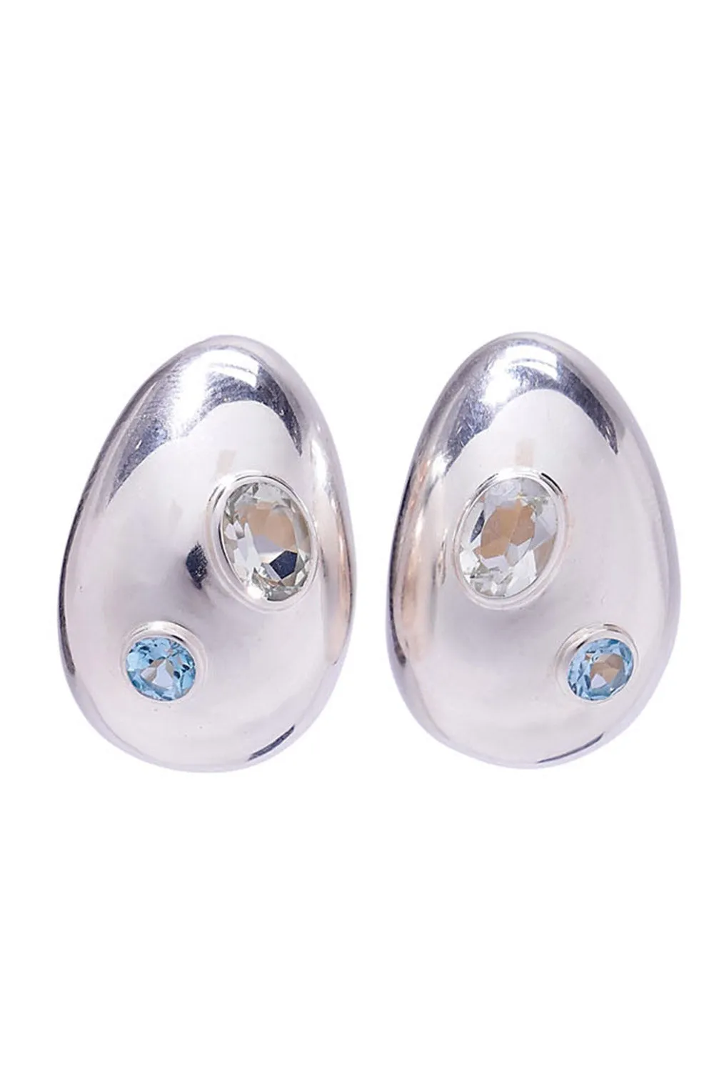 MINI ARP EARRINGS IN STUDDED SILVER