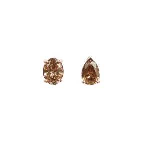 Mix Match Champagne Diamond Earrings