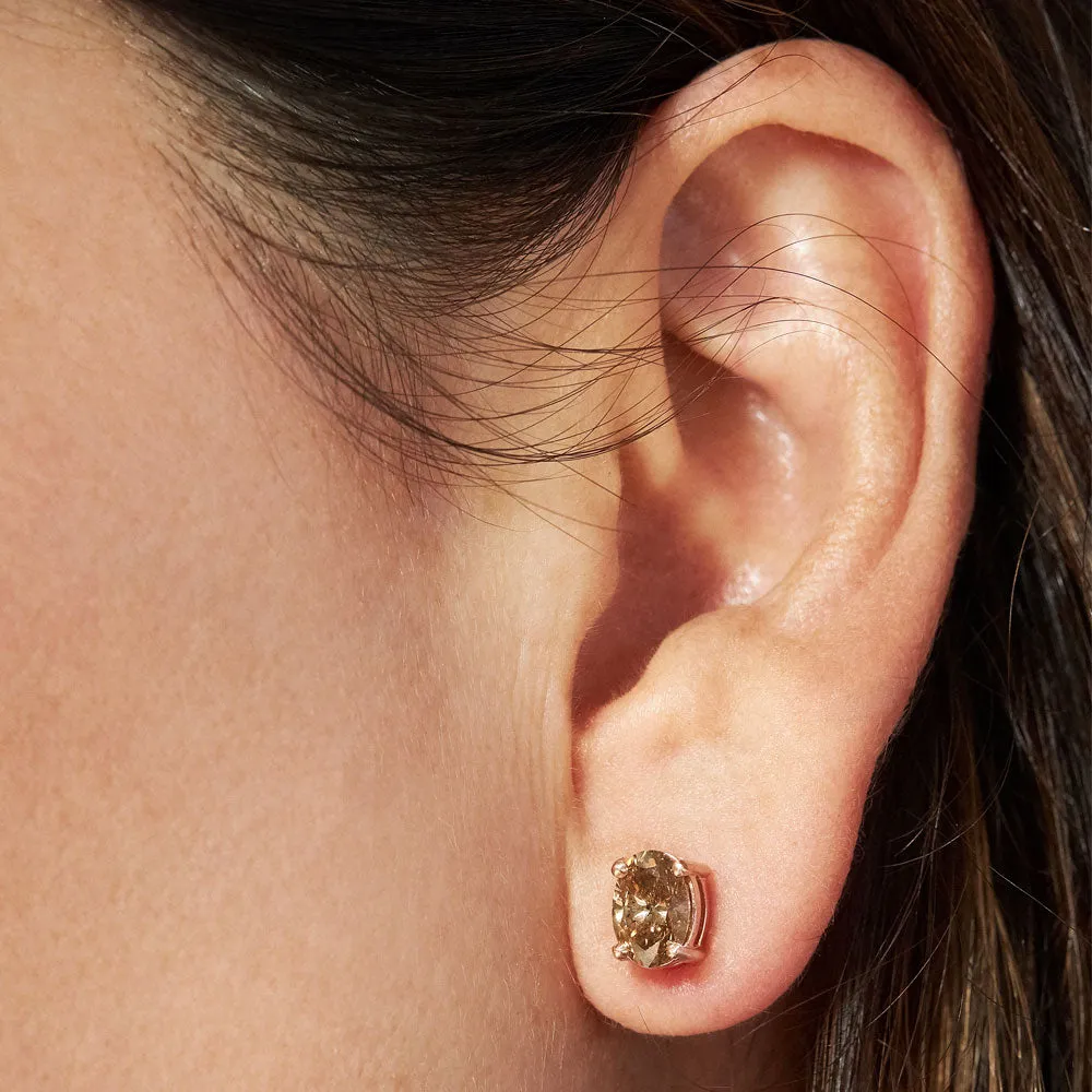Mix Match Champagne Diamond Earrings