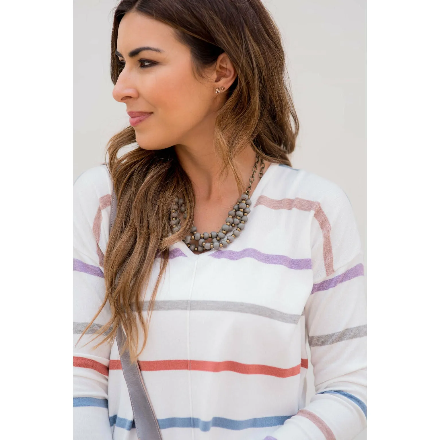 Multi Color Stripes Sweatshirt