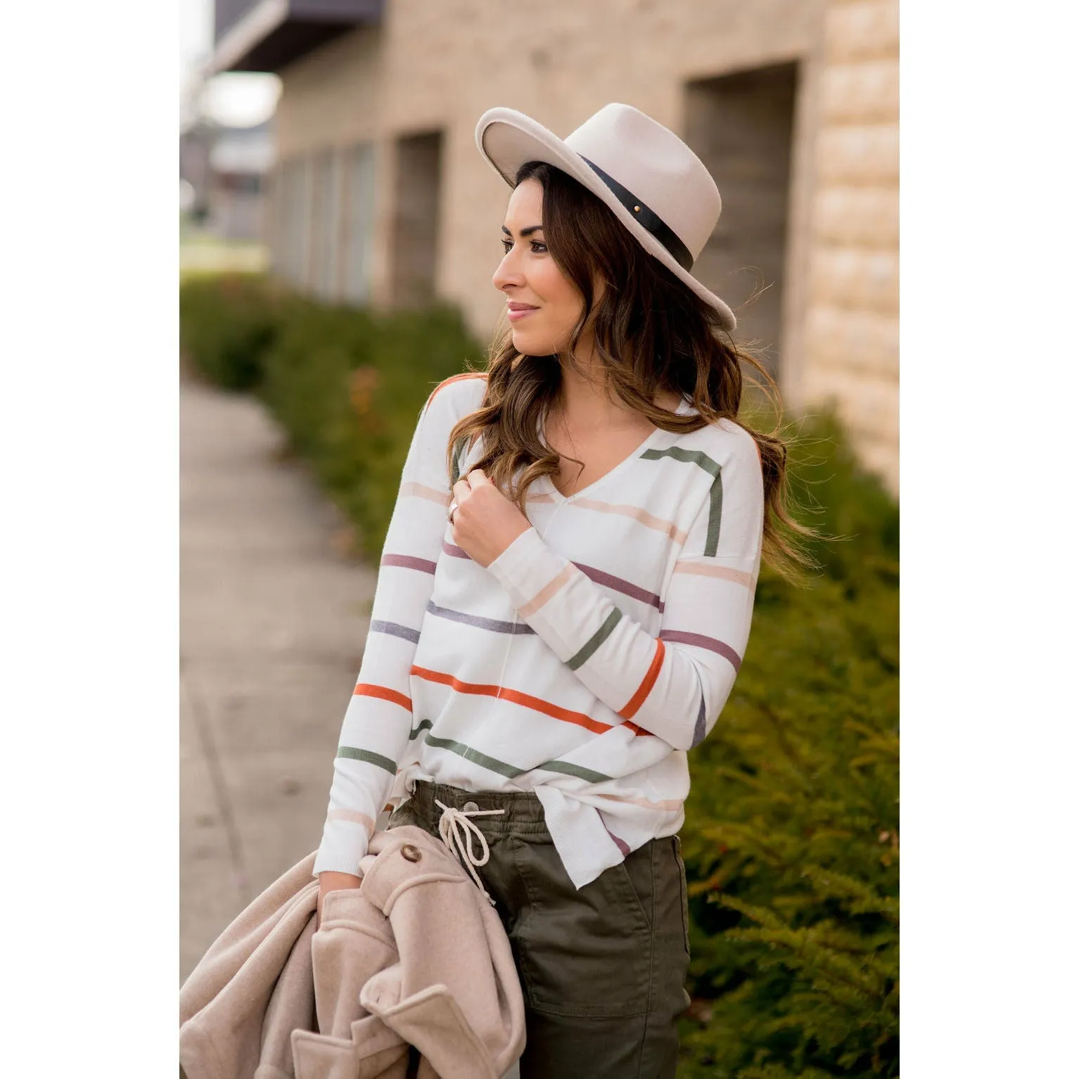 Multi Color Stripes Sweatshirt
