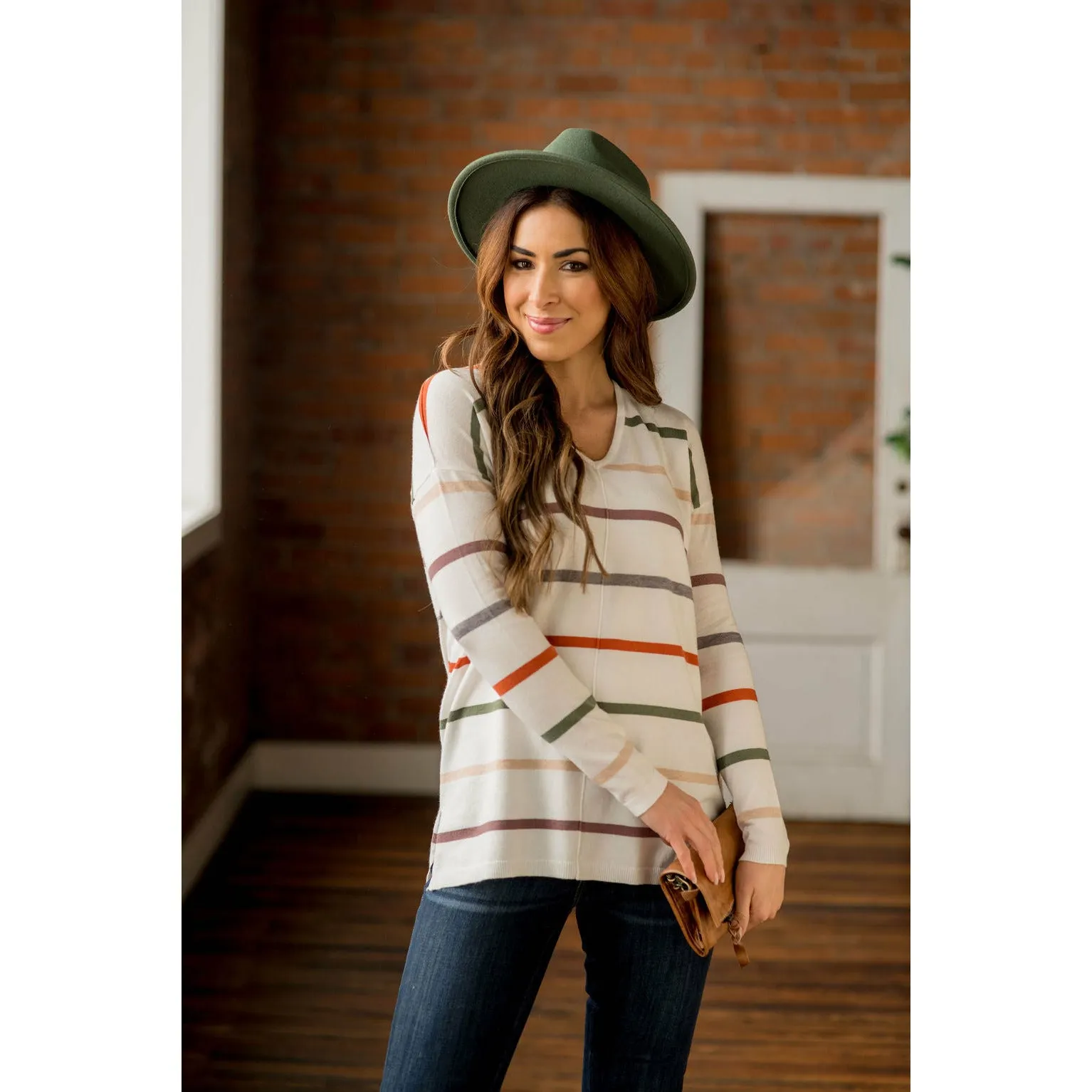 Multi Color Stripes Sweatshirt