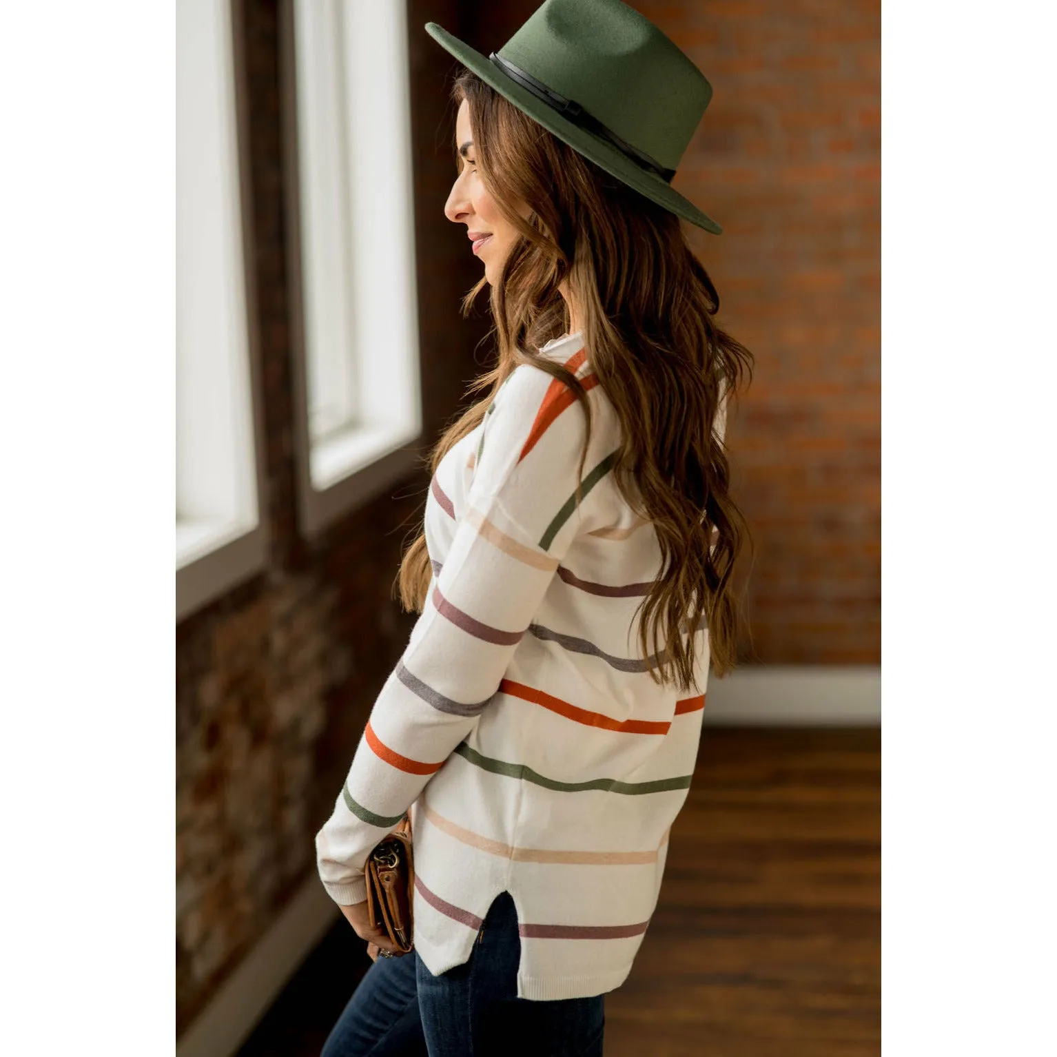 Multi Color Stripes Sweatshirt