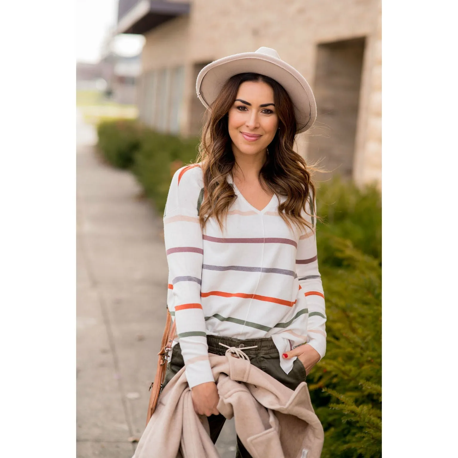 Multi Color Stripes Sweatshirt