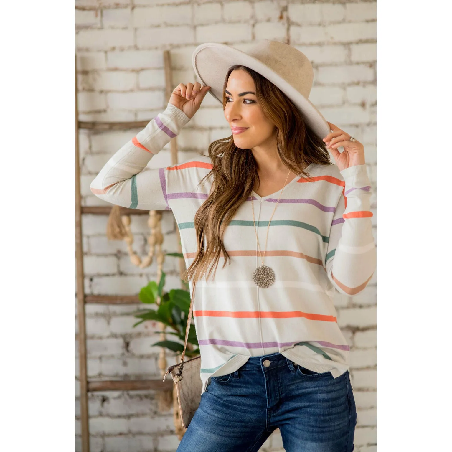 Multi Color Stripes Sweatshirt
