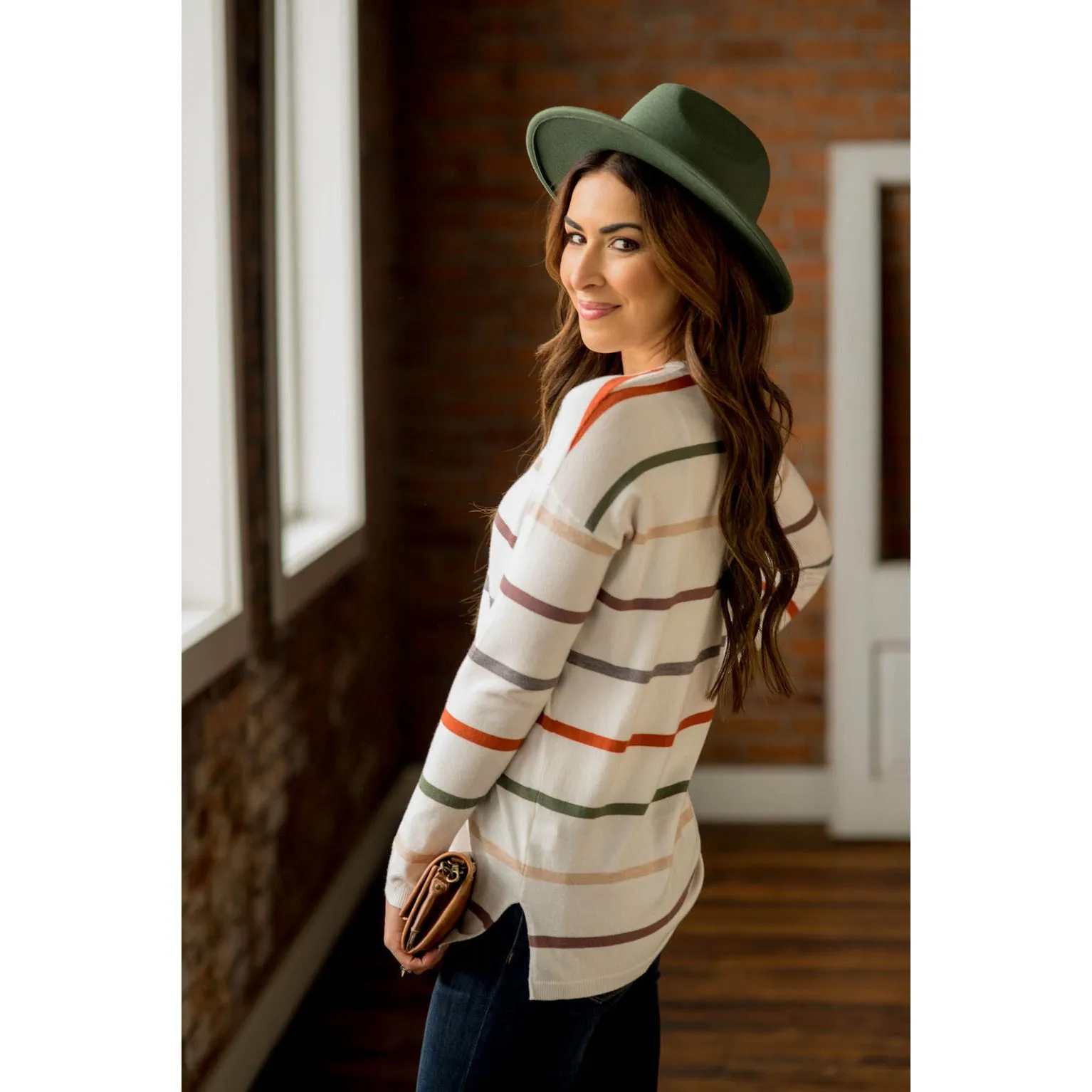 Multi Color Stripes Sweatshirt